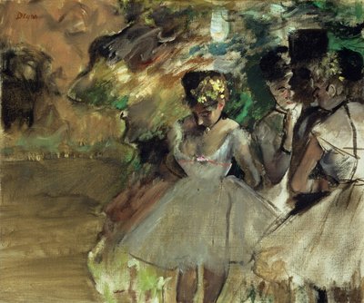 Drei Tänzerinnen in den Kulissen, ca. 1880-85 von Edgar Degas